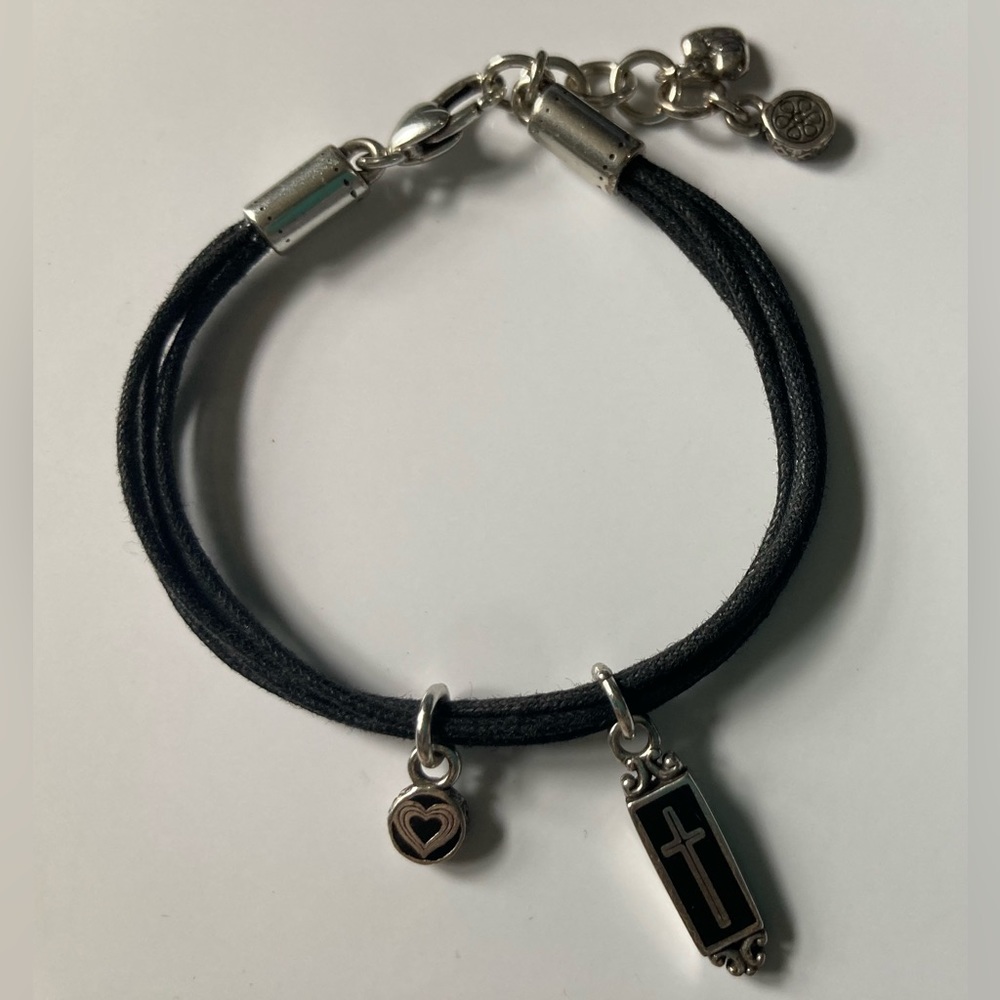 BRIGHTON Black & Silver Tone Charm Bracelet - Picture 3 of 8